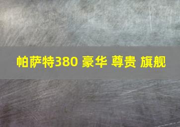 帕萨特380 豪华 尊贵 旗舰